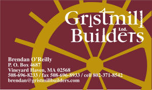 Business Cards : Gristmill Builders-Martha's Vinyard MA
