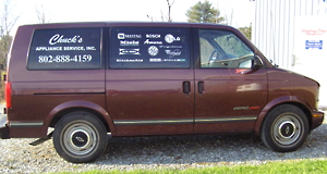 Vehicle Lettering : Chuck's Appliance Service